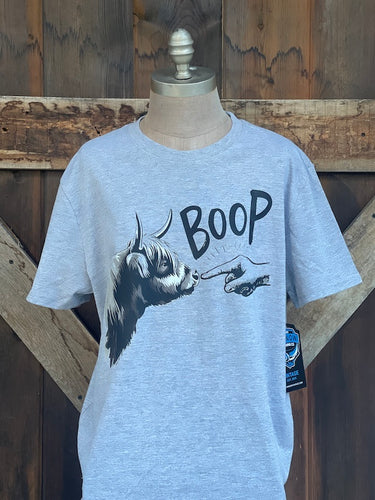 Henry The Highland Cow BOOP Tee- Heather Grey